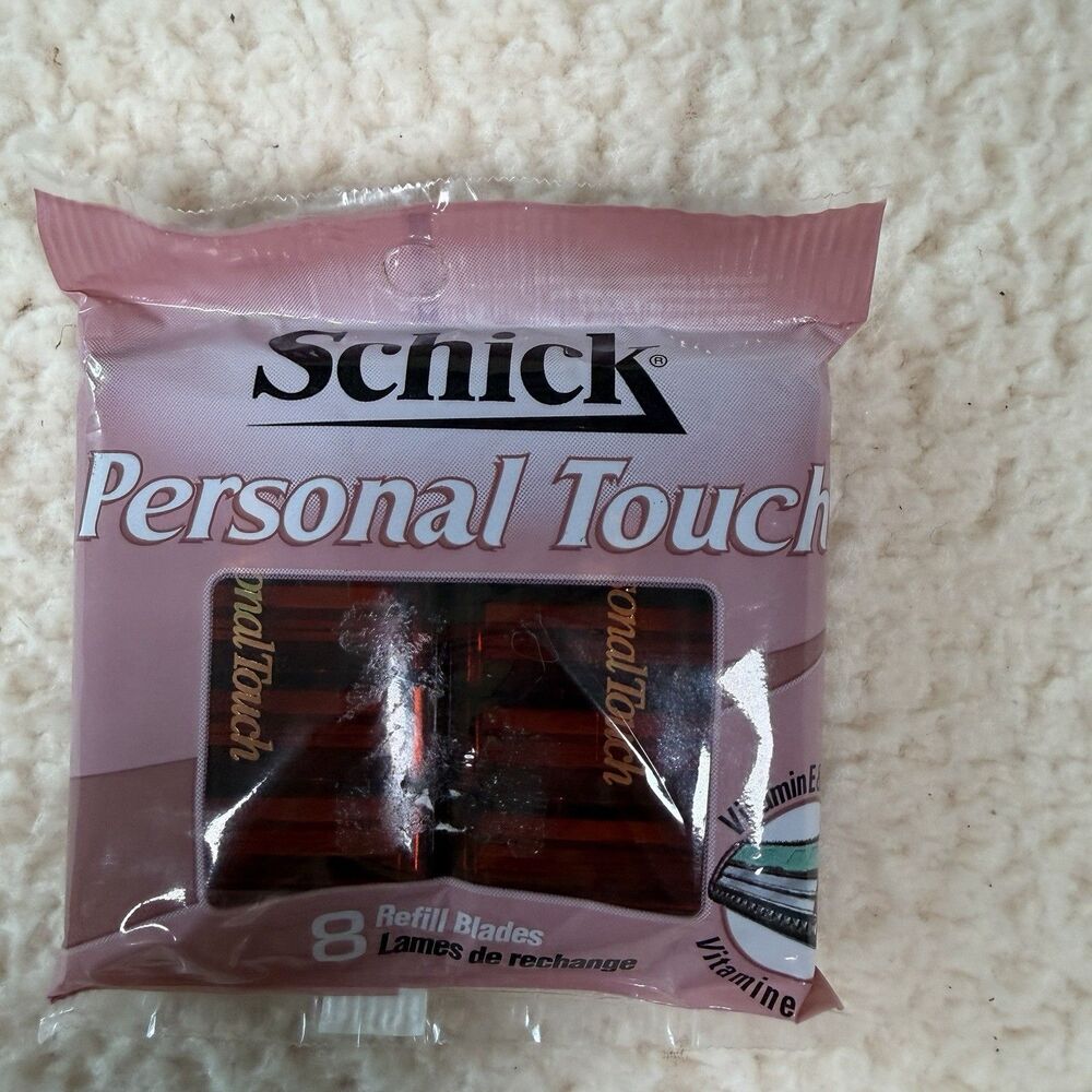 Schick Personal Touch Razor 8 Refill Blades New Unopened Package Vitamin E Aloe